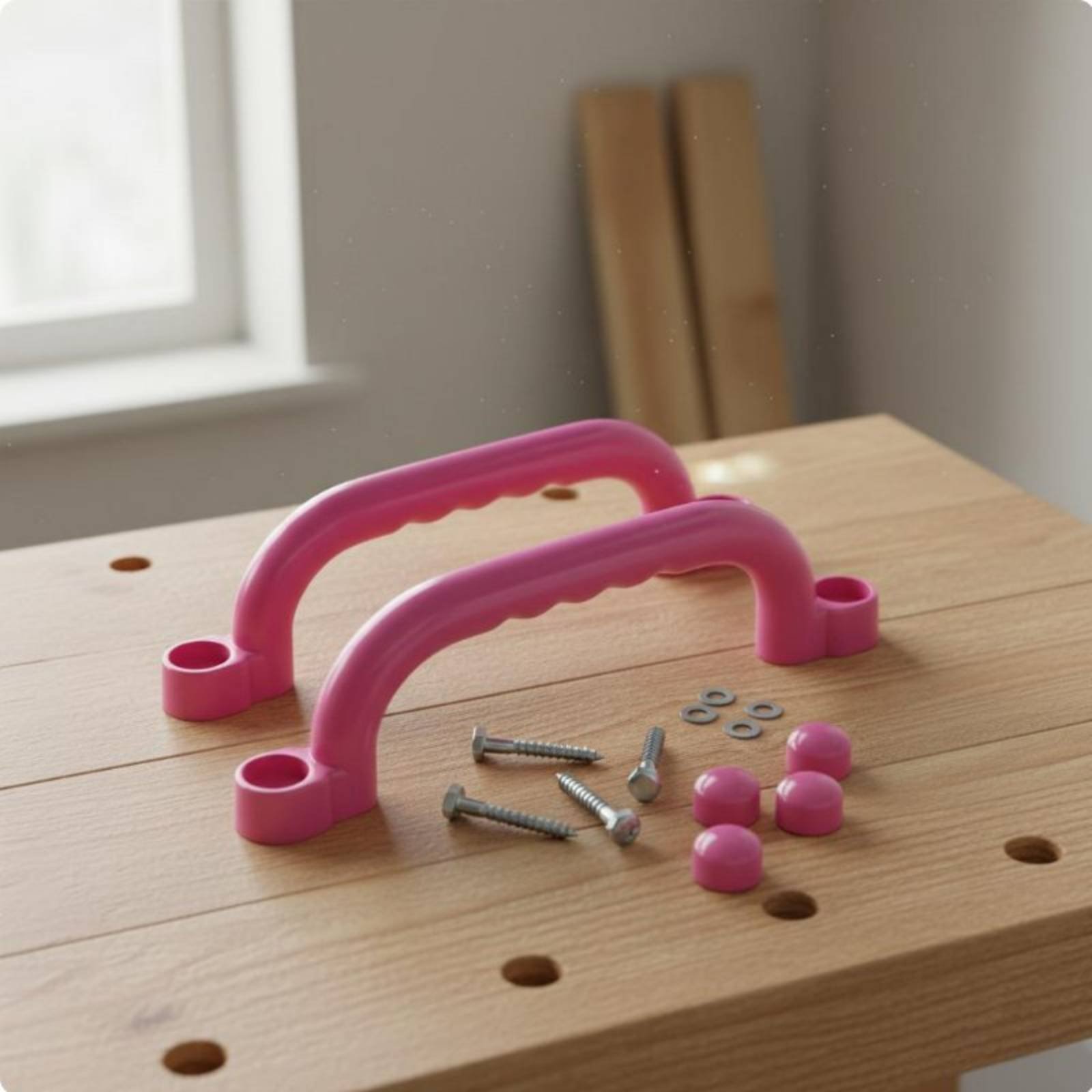 Kids Outdoor Climbing Frame - 2 stuks klimrekhandvatten met gladde randen,